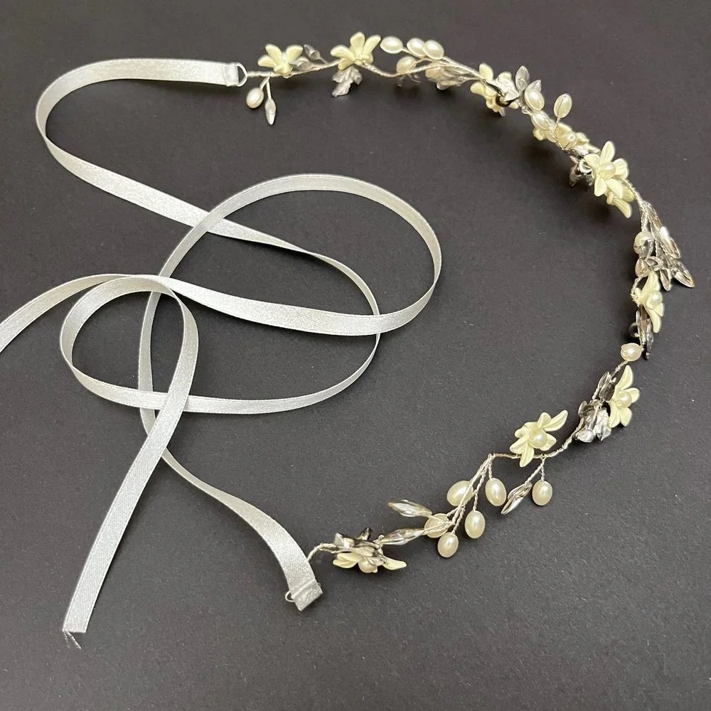 Wedding Floral‎ & Pearl Headpiece Crystal Jewels, Floral Wedding accessories 422